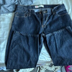 Levi's Women's Dark Blue Denim Overalls